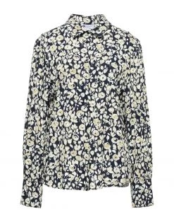 DIANA GALLESI Floral Shirts & Blouses For Women Dark Blue