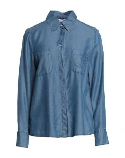 DIANA GALLESI Solid Color Shirts & Blouses For Women Blue