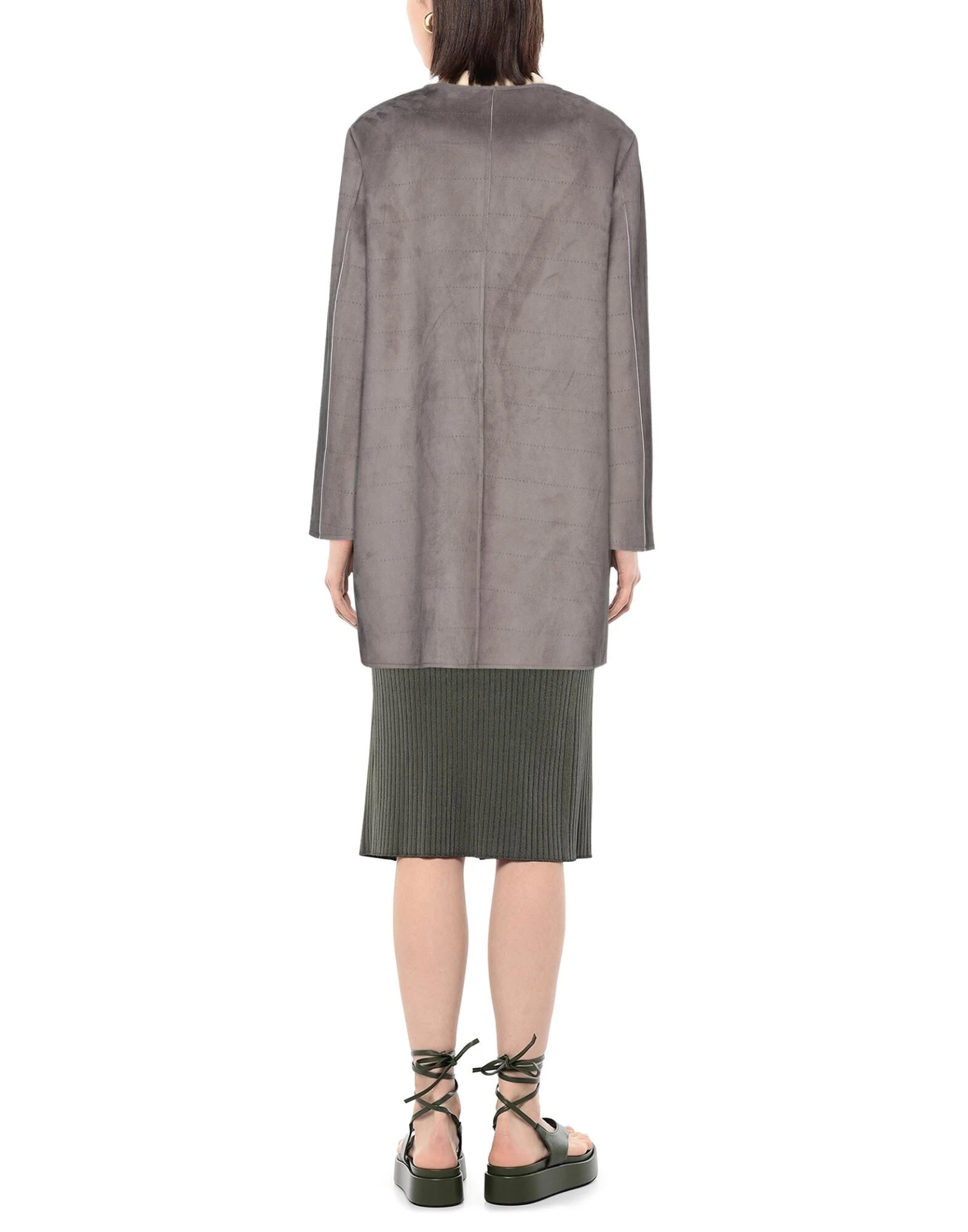 DIANA GALLESI Full-length Jacket For Women Dove Grey 3 DIANA GALLESI Full-length Jacket For Women Dove Grey - Image 3