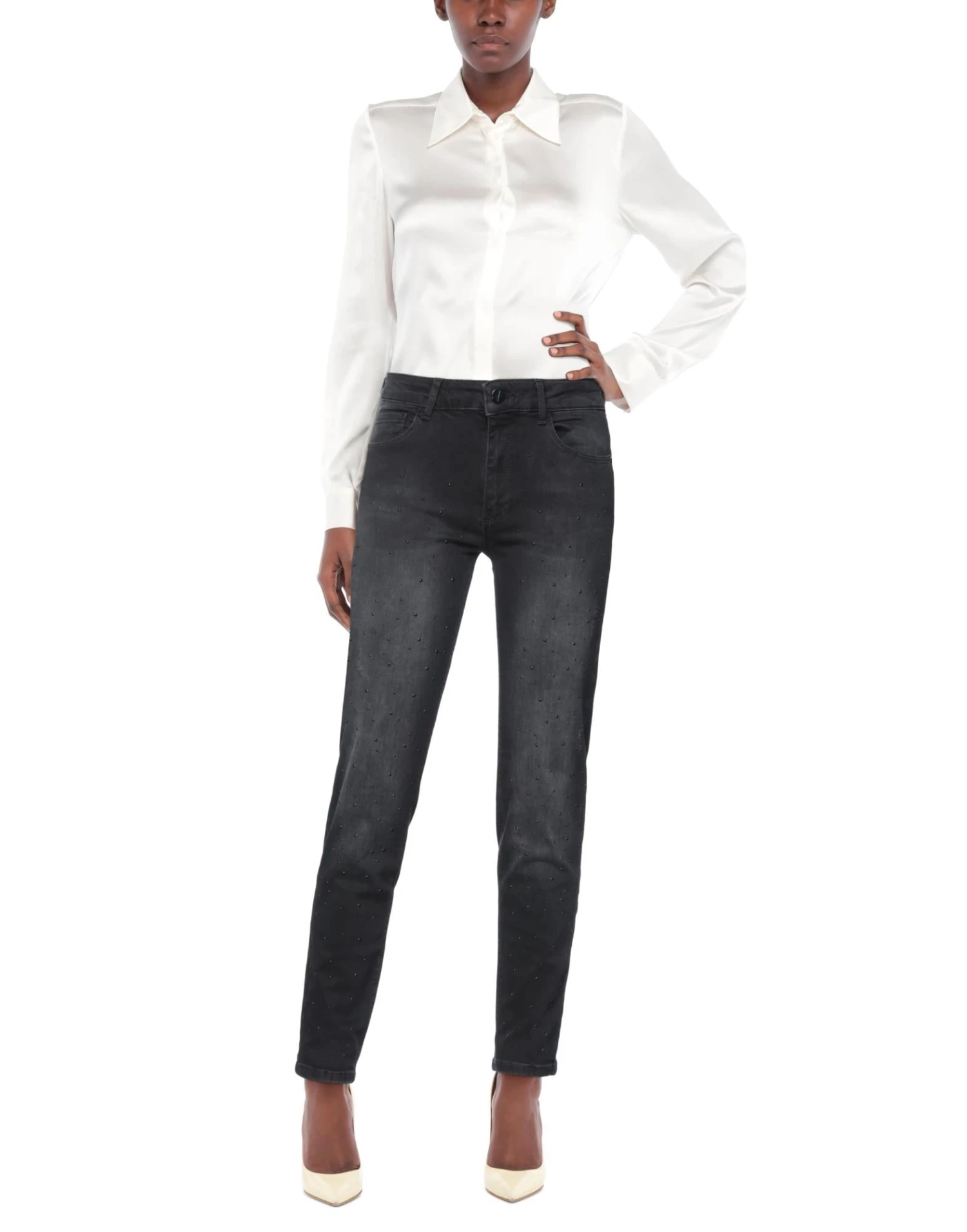 DIANA GALLESI Denim Pants For Women Black 2 DIANA GALLESI Denim Pants For Women Black - Image 2