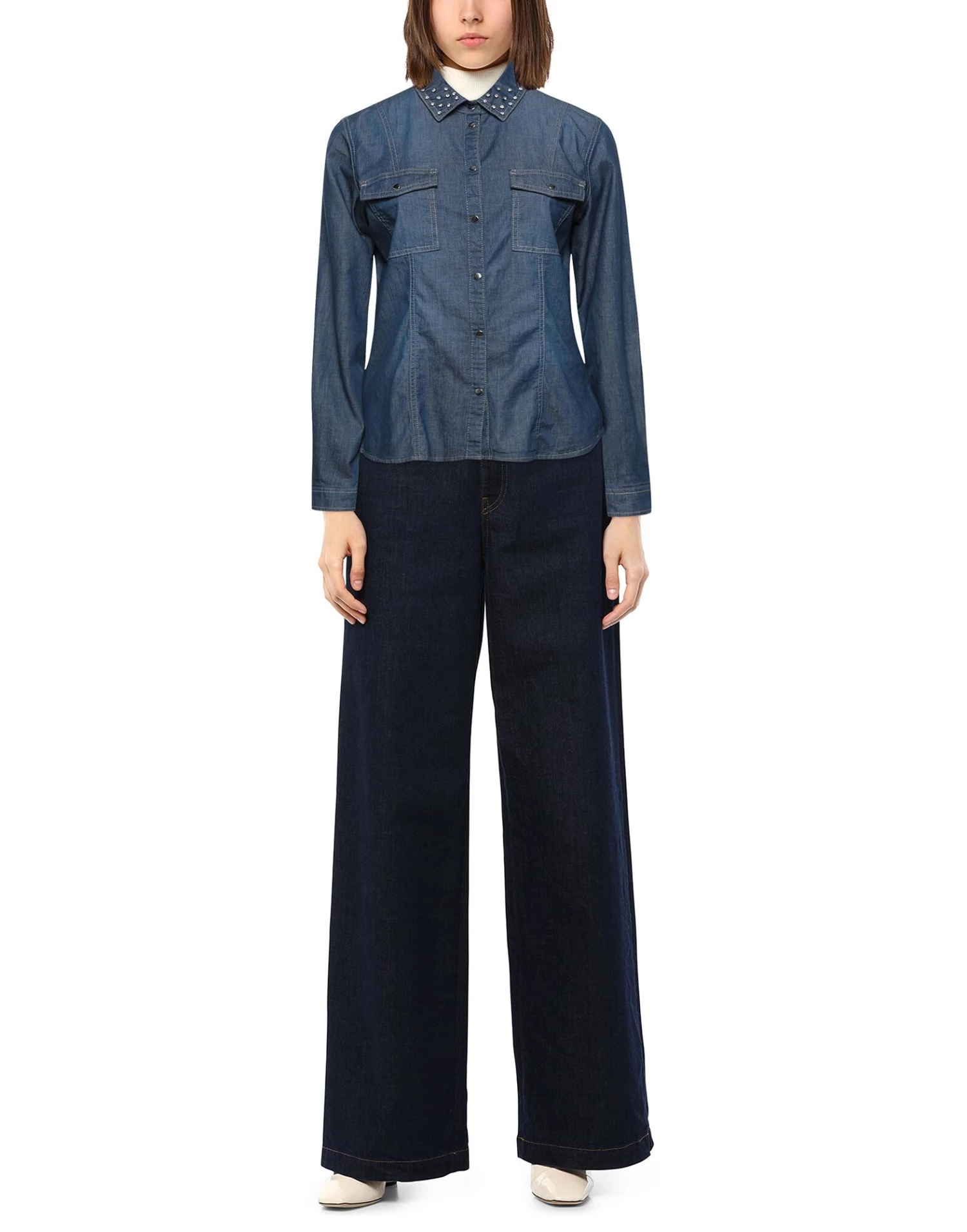 DIANA GALLESI Denim Shirt For Women Blue 2 DIANA GALLESI Denim Shirt For Women Blue - Image 2